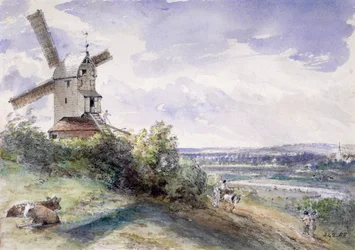 Eine Windmühle in Stoke by Nayland, nahe Ipswich, Suffolk, 1814